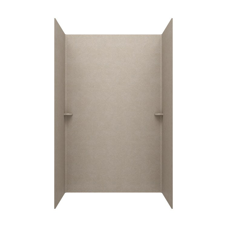 Shower Wall Kit Smooth Glue Up 36 x 62 x 96 Inch Limestone Swanstone - Image 2