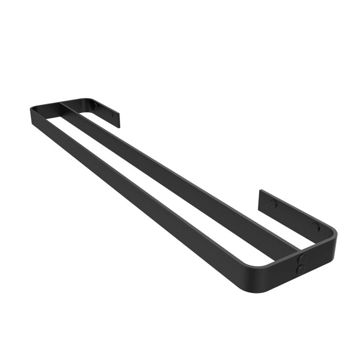 Towel Bar Odile Suite 24 Inch Double Matte Black Brass Wall Mount - Image 2