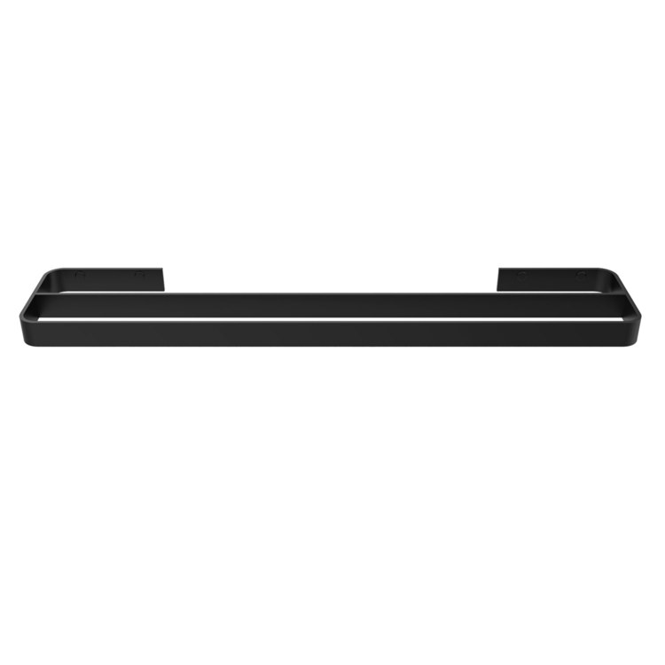 Towel Bar Odile Suite 24 Inch Double Matte Black Brass Wall Mount - Image 3