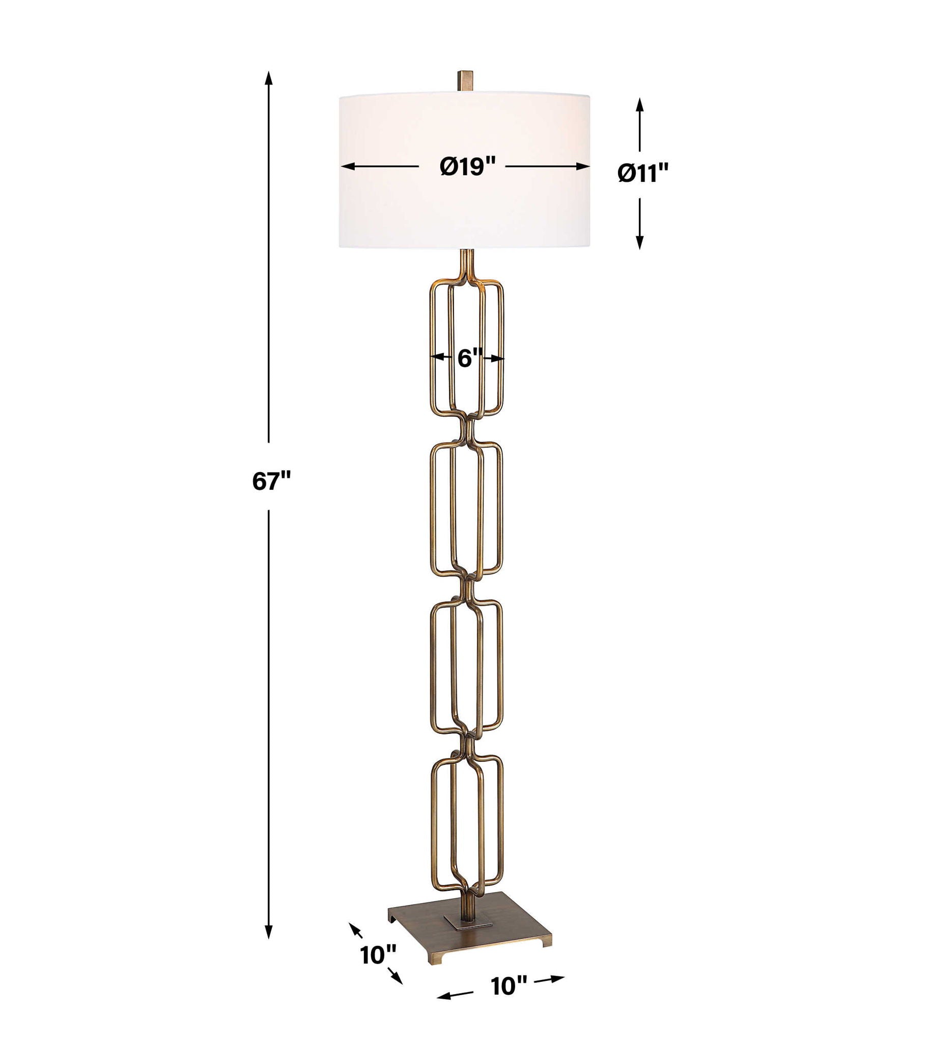 Link - Brushed Gold Floor Lamp - Image 3