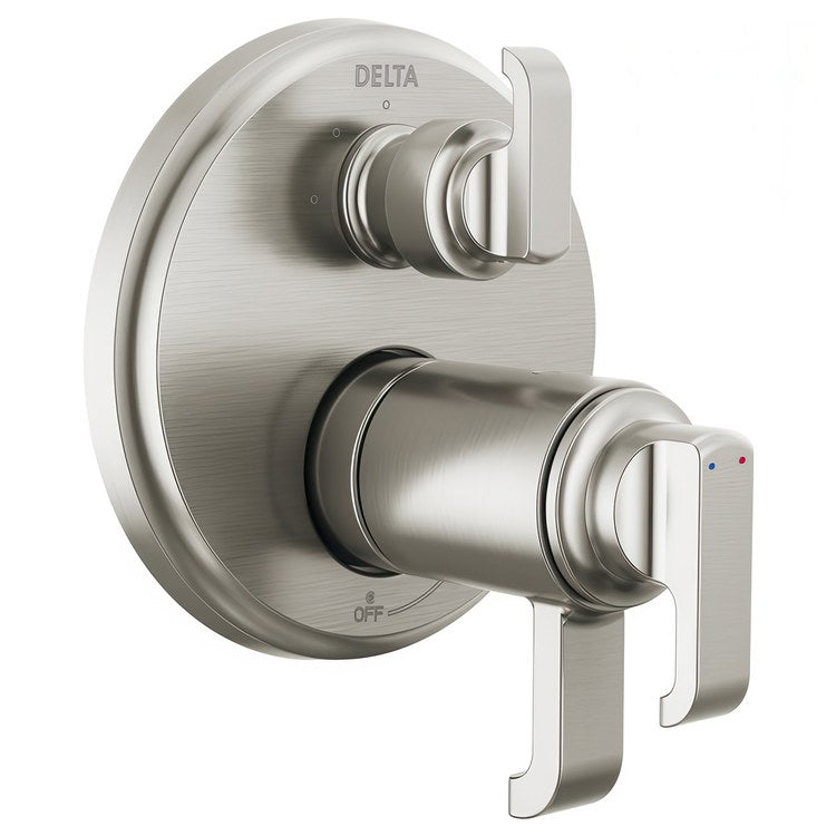 Diverter Trim Tetra 17T Series Tempassure Thermostatic Integrated 3 Functions Lumicoat Stainless 3 Lever ADA for Rough-In Valve R22000 Not Included