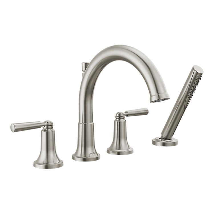Tub Trim Saylor Deck Mount 2 Lever Brilliance Stainless WaterSense ADA