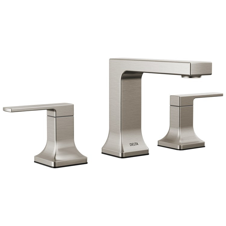 Lavatory Faucet Velum Widespread 2 Lever ADA WaterSense Brilliance Stainless 1.2 Gallons per Minute - Image 1
