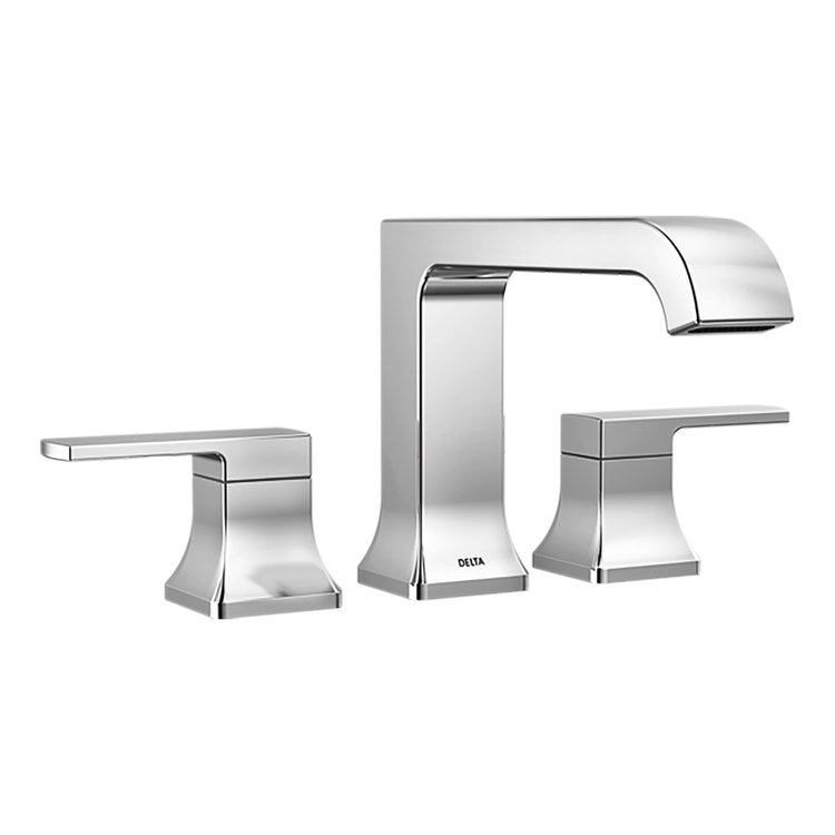 Roman Tub Trim Velum 2 Lever Chrome ADA 10 To 16 Inch Spread 3 Hole for Rough-In R2707 - Image 1