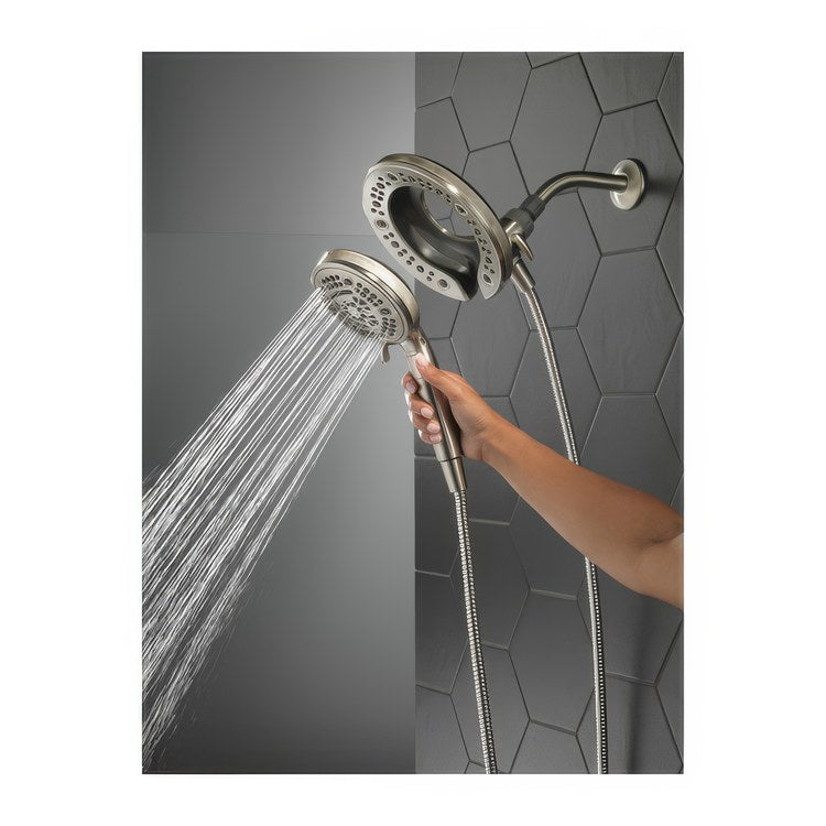 Handshower/Showerhead Combination Universal Satin Nickel In2ition 7 Setting Two in One - Image 2