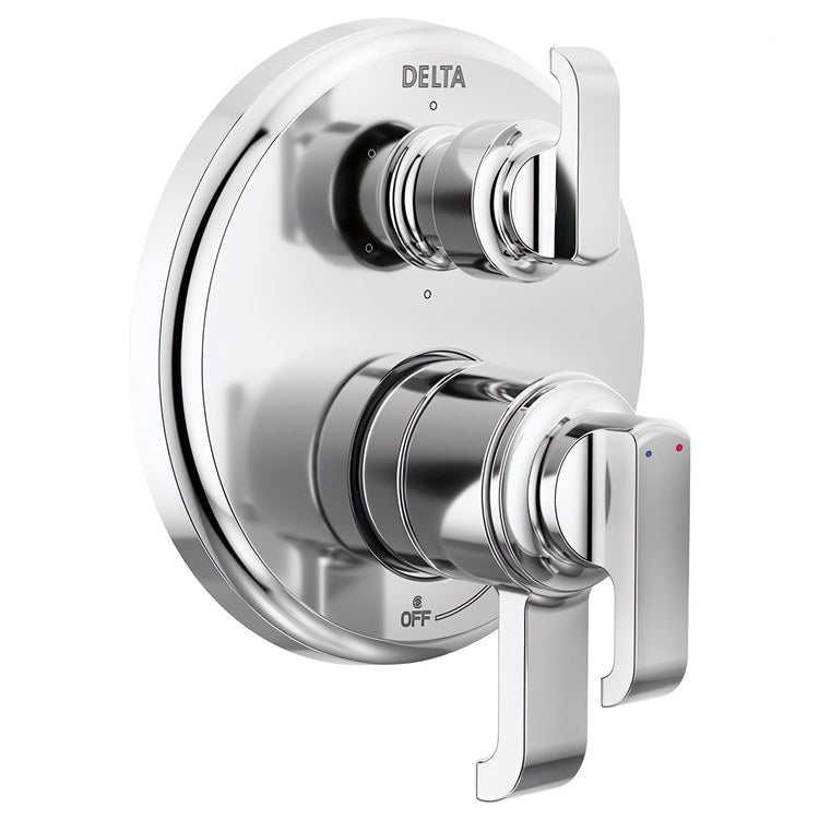 Diverter Trim Tetra 17 Series Integrated Volume Control 6 Functions Lumicoat Chrome 2 Lever ADA for Rough-In Valve R22000 Not Included