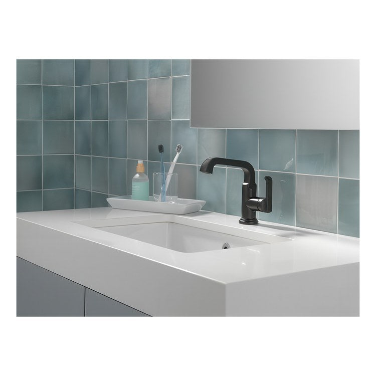 Lavatory Faucet Tetra 1 Lever ADA WaterSense Matte Black 1.2 Gallons per Minute Deck Fixed Metal Pop-Up 1 Hole Diamond Seal Technology - Image 2