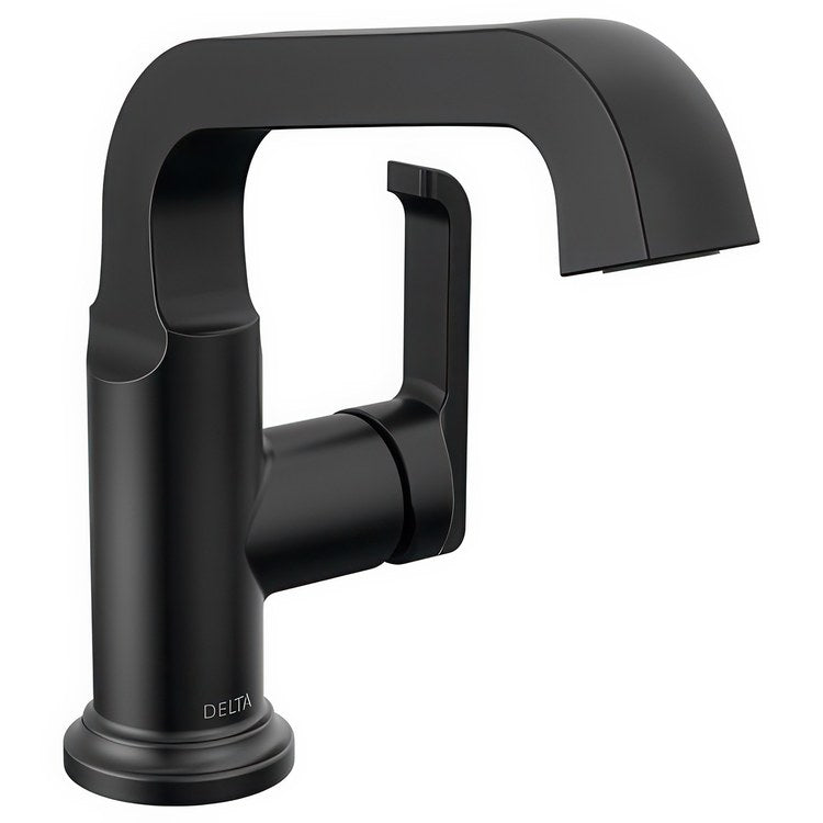 Lavatory Faucet Tetra 1 Lever ADA WaterSense Matte Black 1.2 Gallons per Minute Deck Fixed Metal Pop-Up 1 Hole Diamond Seal Technology - Image 1