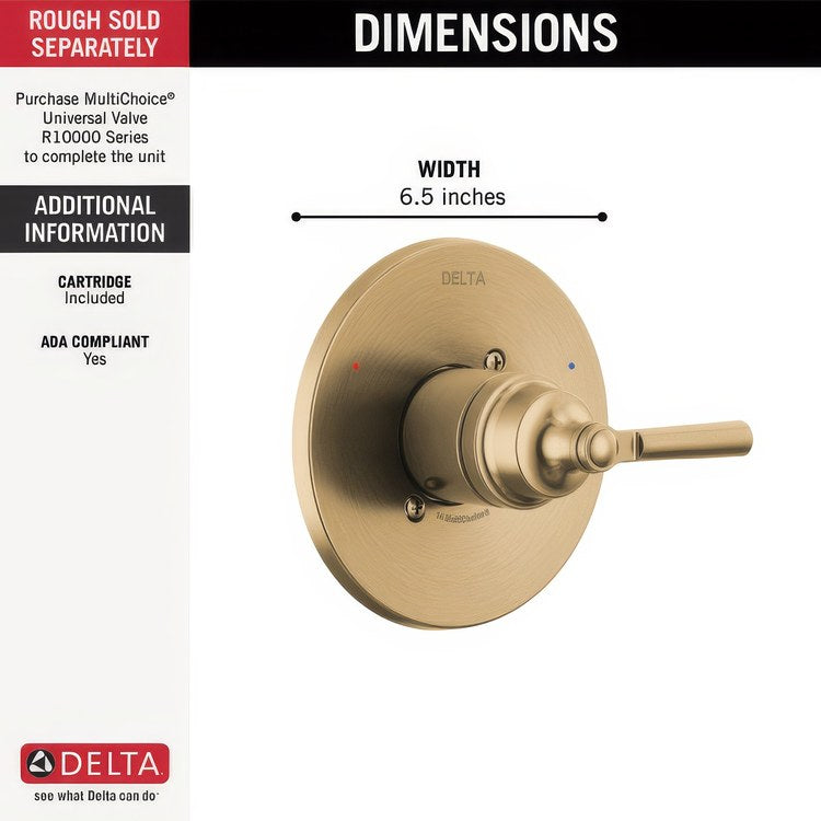 Pressure Balance Valve Trim Monitor Saylor 14 Series 1 Lever Brilliance Champagne Bronze WaterSense ADA - Image 3
