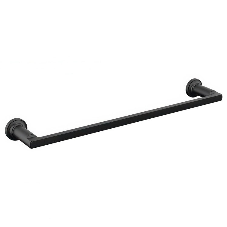 Towel Bar Tetra 18 Inch Matte Black Brass 3-1/2 Inch Wall Mount - Image 1