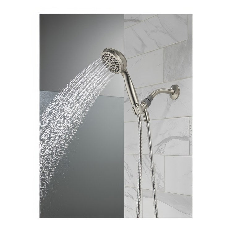 Handshower Universal Showering Spotshield Brushed Nickel WaterSense 1.75 Gallons per Minute 4-3/8 Inch - Image 2