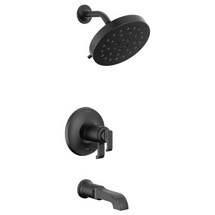 Tub and Shower Trim Tetra 17T Series Tempassure 2 Lever Matte Black WaterSense ADA 1.75 Gallons per Minute - Image 1