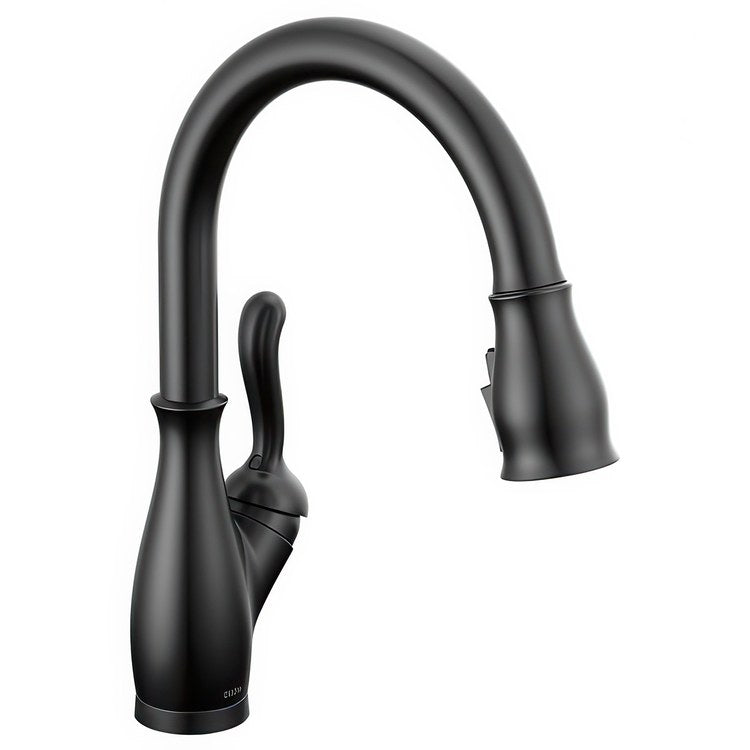 Kitchen Faucet Leland 1 Lever ADA Matte Black Pull Down 360 DEG Swivel 1 Hole Diamond Seal Touch2O and ShieldSpray Technology 1.8 Gallons per Minute - Image 1