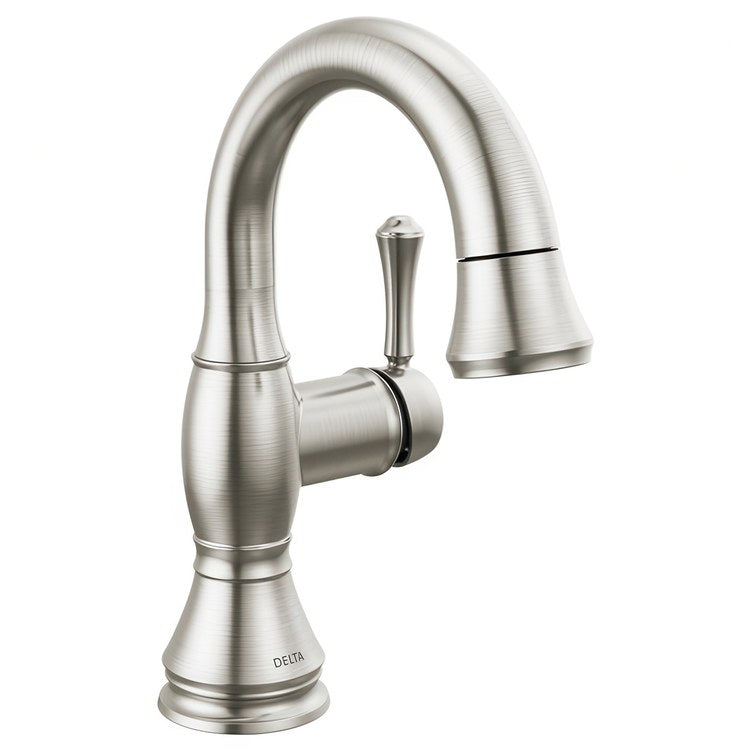 Lavatory Faucet Cassidy 1 Lever ADA WaterSense Brilliance Stainless 1.2 Gallons per Minute Deck Arc Metal Pop-Up 1 Hole MagnaTite - Image 1