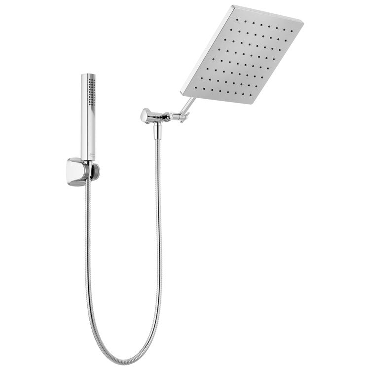Handshower/Showerhead Combination Universal Raincan Chrome Adjustable Extension Arm - Image 1