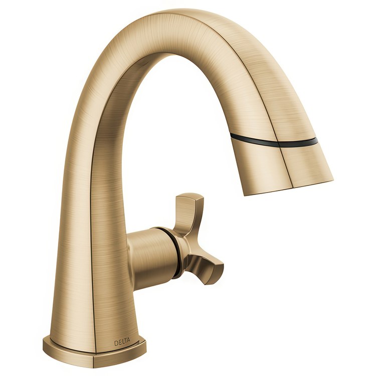 Lavatory Faucet Stryke 1 Helo ADA WaterSense/CALGreen Lumicoat Champagne Bronze 1.2 Gallons per Minute Arc 1 Hole - Image 1