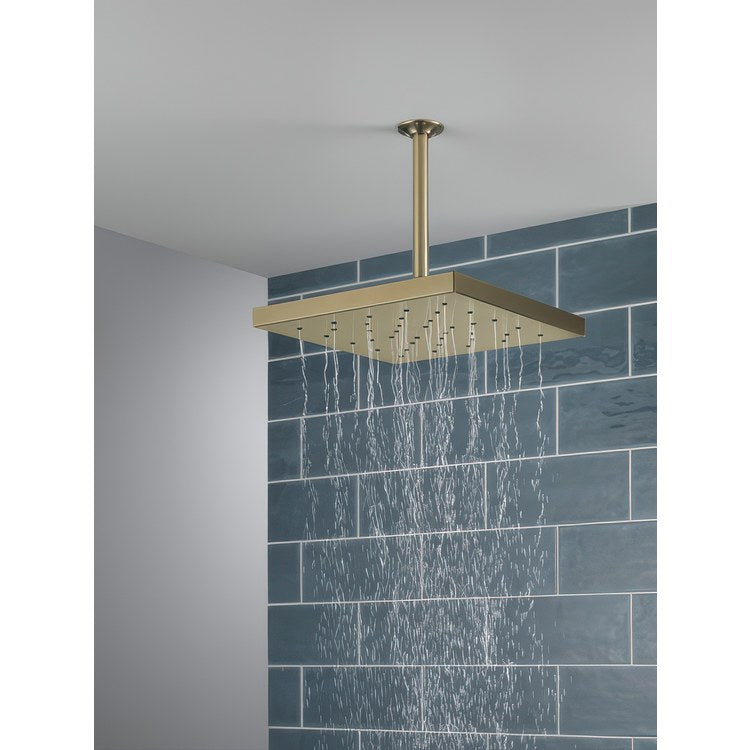 Showerhead Universal Showering Components 1 Functions Lumicoat Champagne Bronze 12 Inch 2.5 Gallons per Minute Square - Image 2
