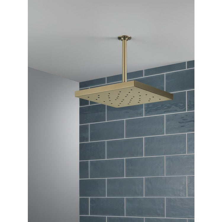 Showerhead Universal Showering Components 1 Functions Lumicoat Champagne Bronze 12 Inch 2.5 Gallons per Minute Square - Image 3