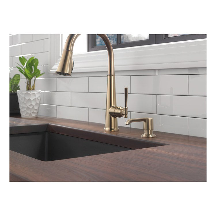 Soap Dispenser Emmeline Lumicoat Champagne Bronze Deck Metal Pump 13 Ounce - Image 2