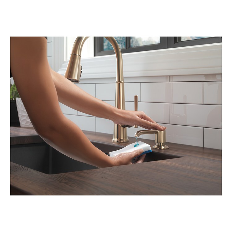 Soap Dispenser Emmeline Lumicoat Champagne Bronze Deck Metal Pump 13 Ounce - Image 3
