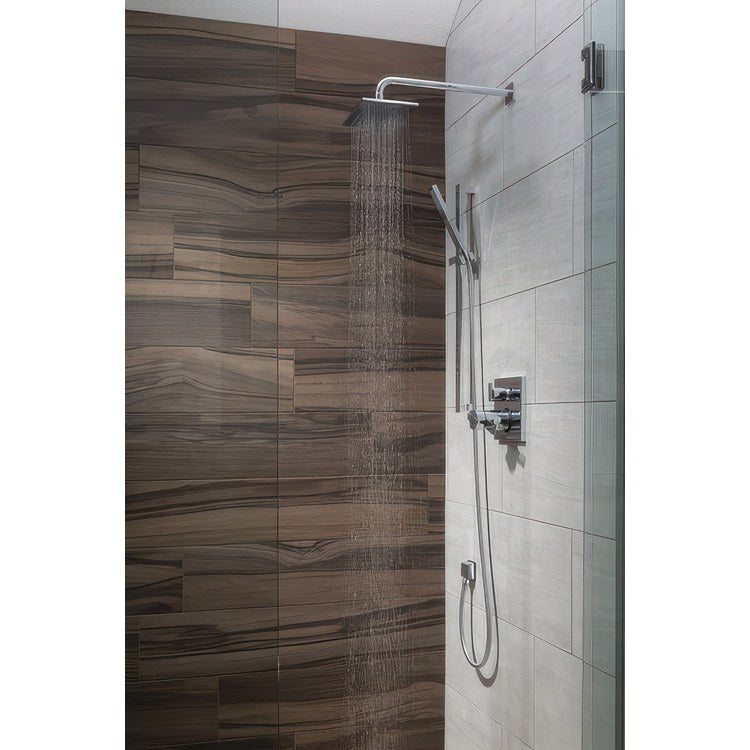 Showerhead Universal Showering Components 1 Functions Touch-Clean Raincan Overhead Lumicoat Champagne Bronze 8-5/8 Inch 2.5 Gallons per Minute Square - Image 3