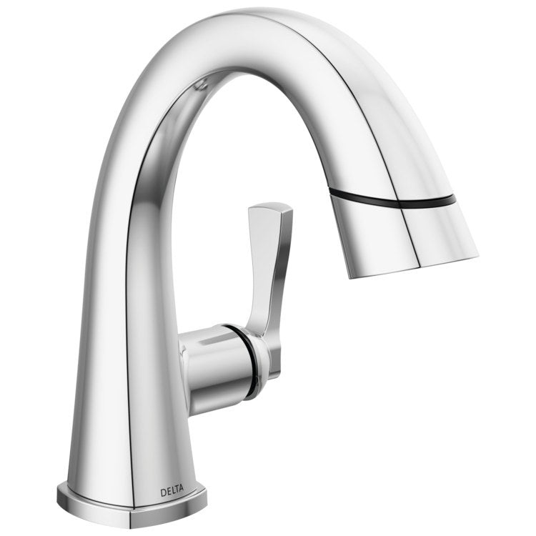 Lavatory Faucet Stryke 1 Lever ADA WaterSense/CALGreen Lumicoat Chrome 1.2 Gallons per Minute Deck Arc Metal Pop-Up 1/3 Hole - Image 1