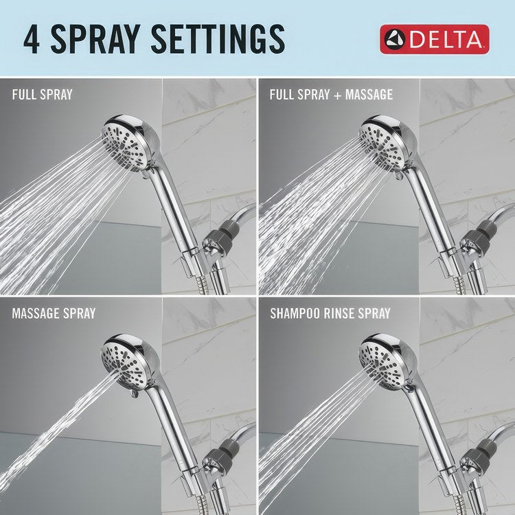 Handshower Universal Showering Chrome WaterSense 2.5 Gallons per Minute 3-5/16 Inch - Image 3