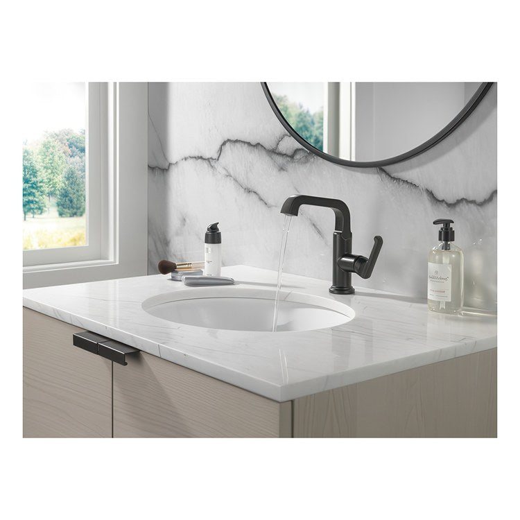 Lavatory Faucet Tetra Mid-Height 1 Lever ADA WaterSense Matte Black 1.2 Gallons per Minute - Image 2