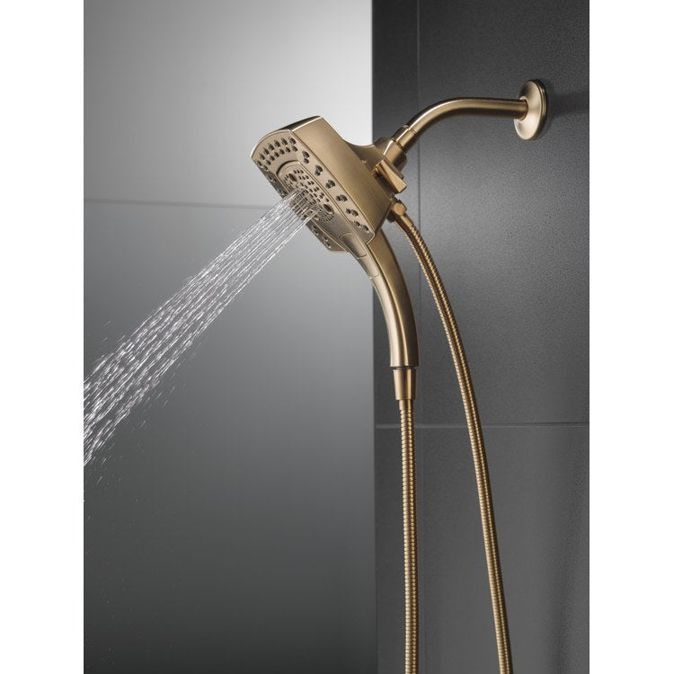 Handshower Combination Universal Showering H2Okinetic In2ition 2-In-1 5 Functions Lumicoat Champagne Bronze 5-3/4 Inch 2.5 Gallons per Minute - Image 2