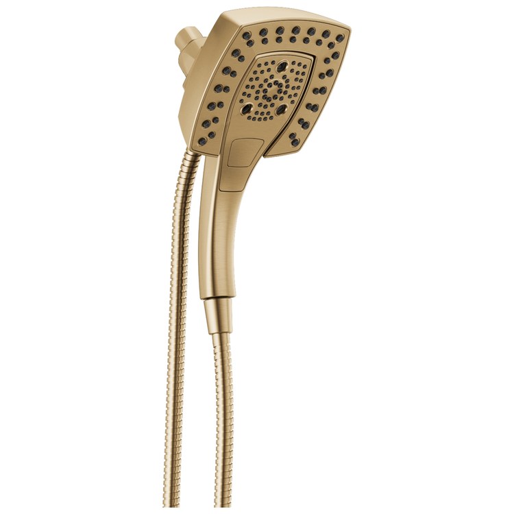 Handshower Combination Universal Showering H2Okinetic In2ition 2-In-1 5 Functions Lumicoat Champagne Bronze 5-3/4 Inch 2.5 Gallons per Minute - Image 1
