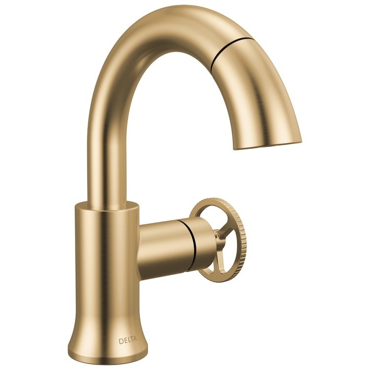 Lavatory Faucet Trinsic 1 Wheel WaterSense/CALGreen Champagne Bronze 1.2 Gallons per Minute Deck Fixed Metal Pop-Up 1/3 Hole MagnaTite Docking - Image 1