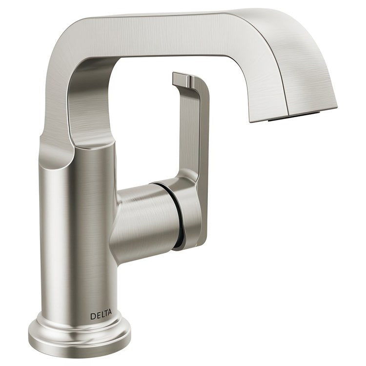 Lavatory Faucet Tetra 1 Lever ADA WaterSense Lumicoat Stainless 1.2 Gallons per Minute Deck Fixed Metal Pop-Up 1 Hole Diamond Seal Technology - Image 1