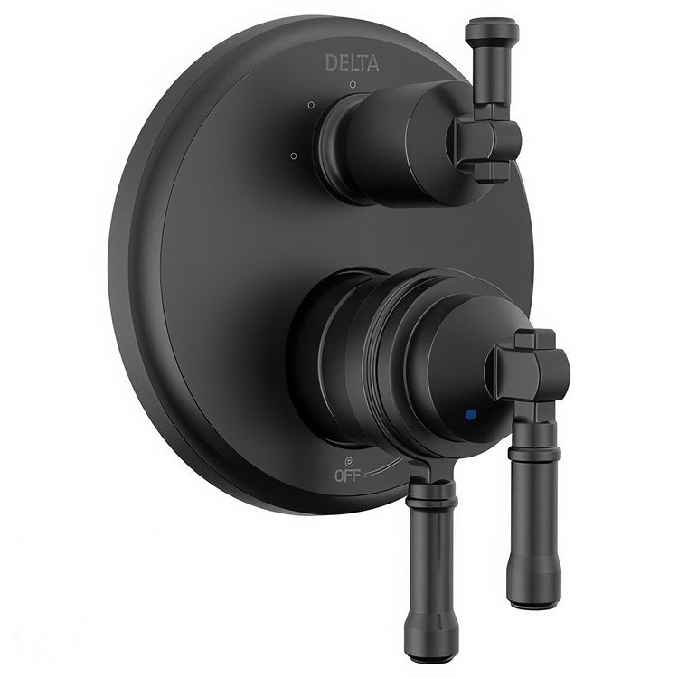 Roman Tub Trim Less Handle Matte Black WaterSense ADA 8 to 16 Inch Spread 3 Hole for Rough-In R2700/R2707 - Image 1