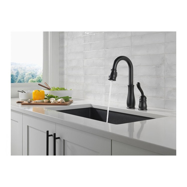 Bar Faucet Leland 1 Lever ADA Matte Black Pull Down High Arc 360 DEG Swivel 1.8 Gallons per Minute - Image 2