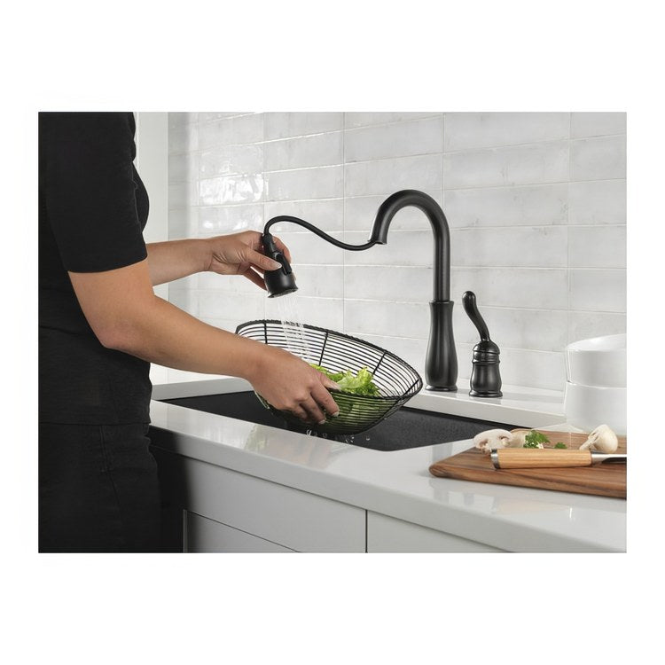 Bar Faucet Leland 1 Lever ADA Matte Black Pull Down High Arc 360 DEG Swivel 1.8 Gallons per Minute - Image 3