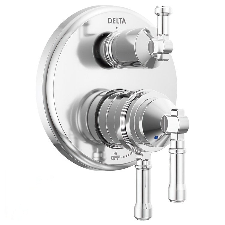 Roman Tub Trim Less Handle Lumicoat Chrome WaterSense ADA 8 to 16 Inch Spread 3 Hole for Rough-In R2700/R2707 - Image 1