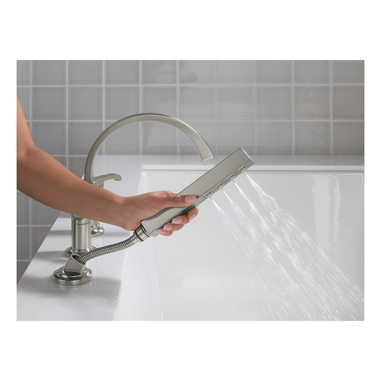Roman Tub Trim Tetra Less Handle Lumicoat Stainless WaterSense ADA 8 to 16 Inch Spread 3 Hole 18 Gallons per Minute - Image 3