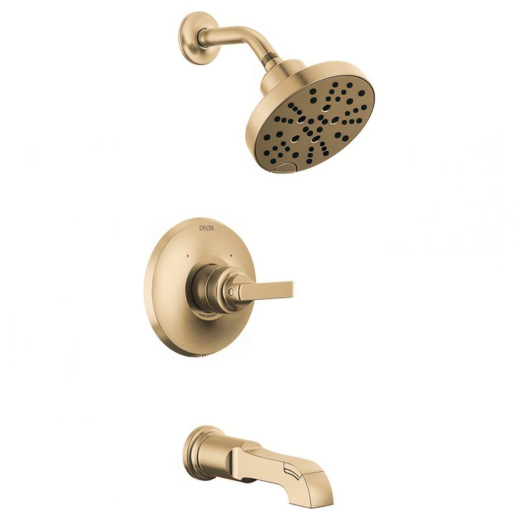 Tub and Shower Trim Monitor Tetra 14 Series 1 Lever Lumicoat Champagne Bronze WaterSense ADA 1.75 Gallons per Minute - Image 1