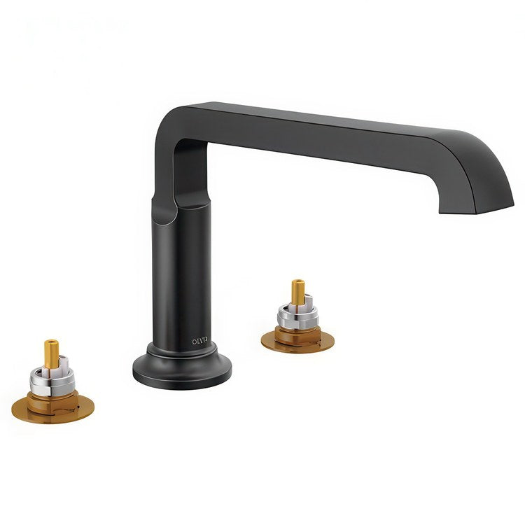 Roman Tub Trim Less Diverter Less Handle Matte Black WaterSense ADA 8 to 16 Inch Spread 3 Hole 18 Gallons per Minute - Image 1