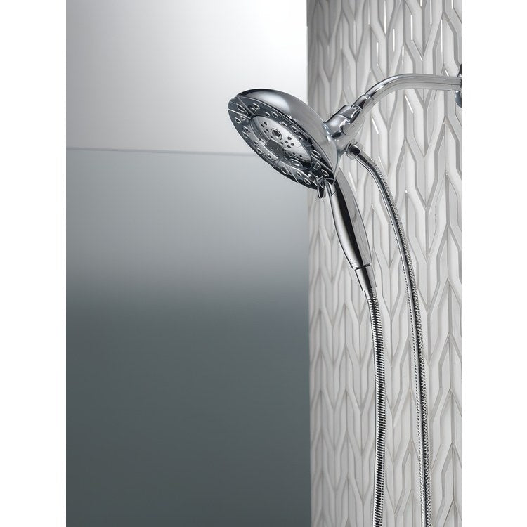 Handshower/Showerhead Combination Universal Lumicoat Chrome In2ition 5 Setting Two in One H2OKinetic - Image 2