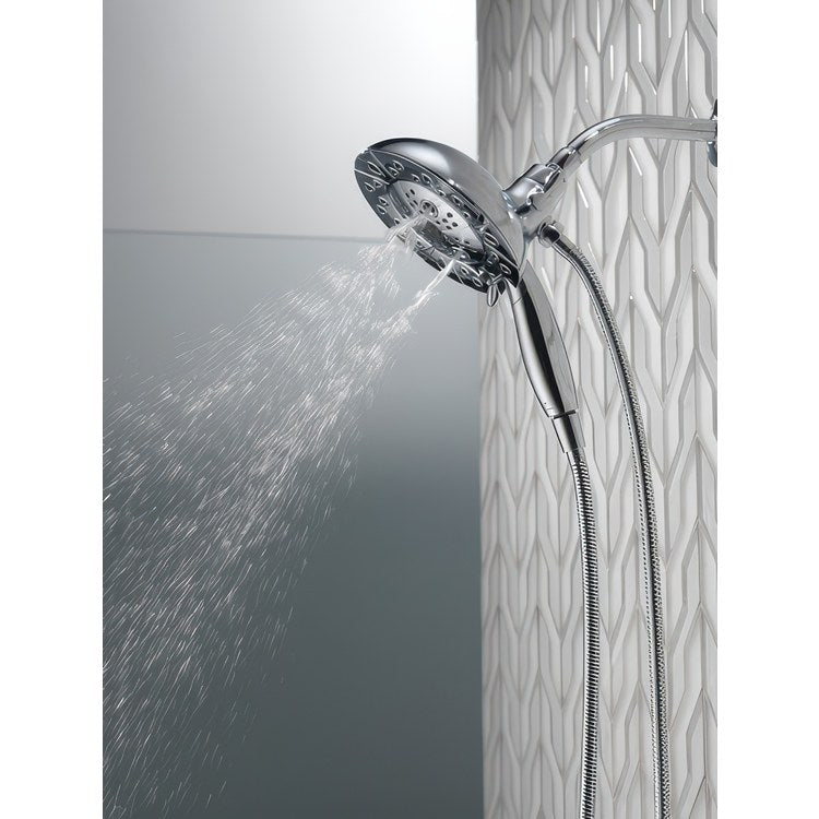 Handshower/Showerhead Combination Universal Lumicoat Chrome In2ition 5 Setting Two in One H2OKinetic - Image 3