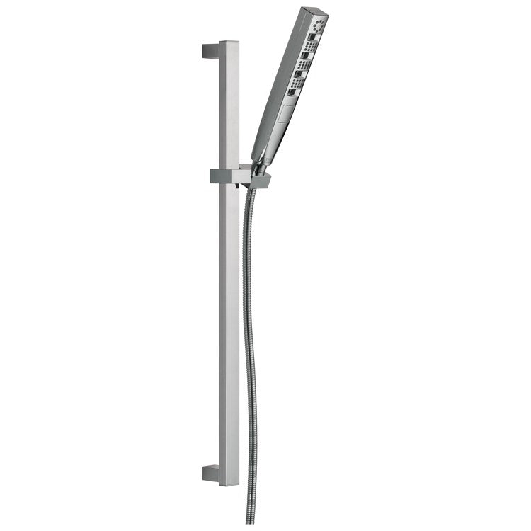 Handshower Universal Showering Push Button Wand Lumicoat Chrome WaterSense 1.75 Gallons per Minute - Image 1