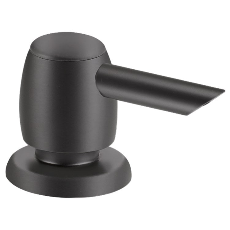 Soap Dispenser Matte Black Deck Mount Metal Retail Channel 13 Ounce 3-1/4 Inch - Image 1