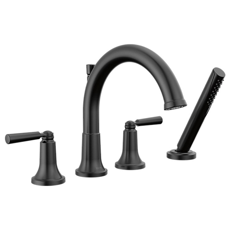 Tub Trim Saylor Deck Mount 2 Lever Matte Black WaterSense ADA - Image 1