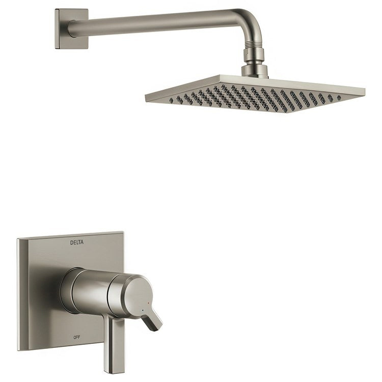 Shower Trim Pivotal 17T Series Tempassure H2Okinetic 2 Lever Lumicoat Stainless ADA 1.75 Gallons per Minute 1 Function Raincan for Requires MultiChoice Universal Rough-In Valve R10000 Series - Image 1
