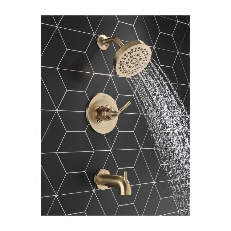 Tub and Shower Trim Monitor Saylor 14 Series 1 Lever Brilliance Champagne Bronze WaterSense ADA 1.75 Gallons per Minute - Image 2