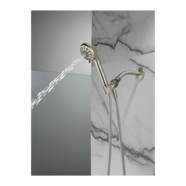 Handshower Universal Showering Brushed Nickel WaterSense 2.5 Gallons per Minute 3-5/16 Inch - Image 2