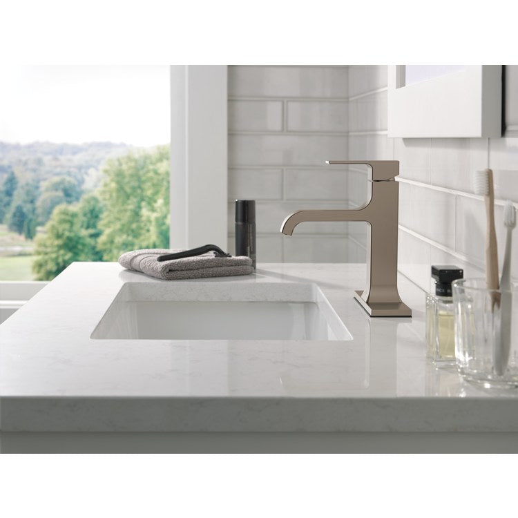 Lavatory Faucet Velum 1 Lever ADA WaterSense Brilliance Stainless 1.2 Gallons per Minute Deck Metal Pop-Up 1/3 Hole Diamond Seal - Image 3