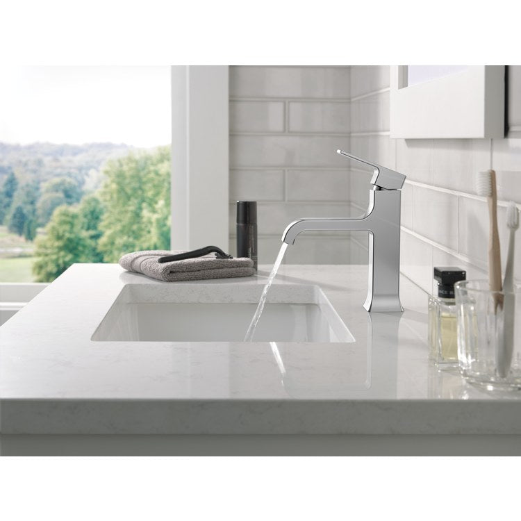 Lavatory Faucet Velum 1 Lever ADA WaterSense Chrome 1.2 Gallons per Minute Deck Metal Pop-Up 1/3 Hole Diamond Seal - Image 3