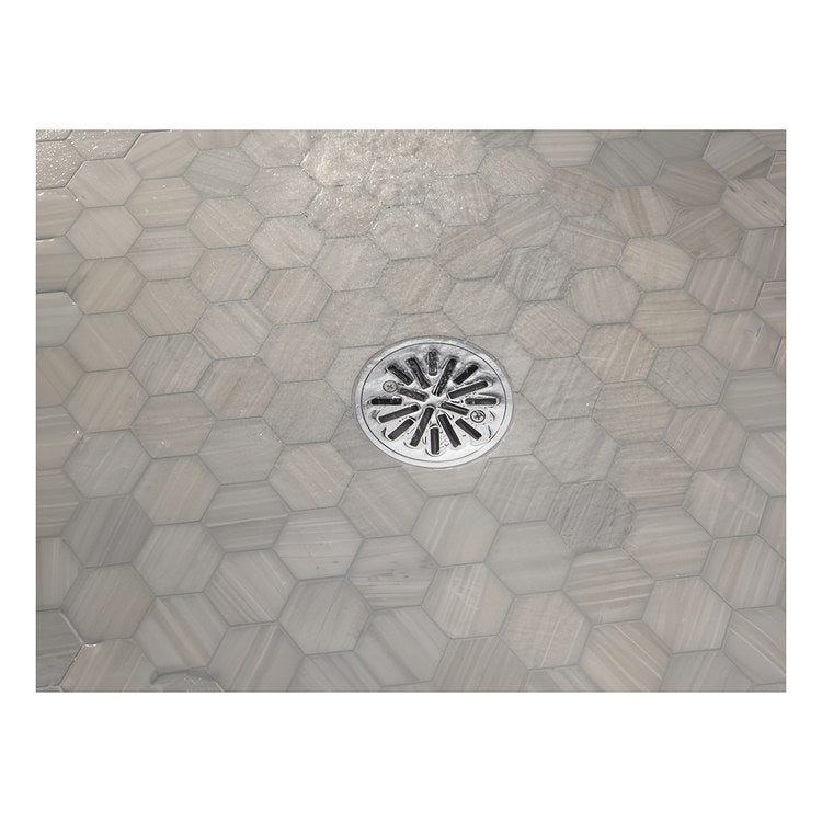 Shower Drain Tile-In Round 4 Inch Chrome PVC/Brass - Image 3